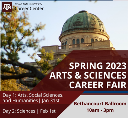 Arts and Sciences Career Fair Spring 2023